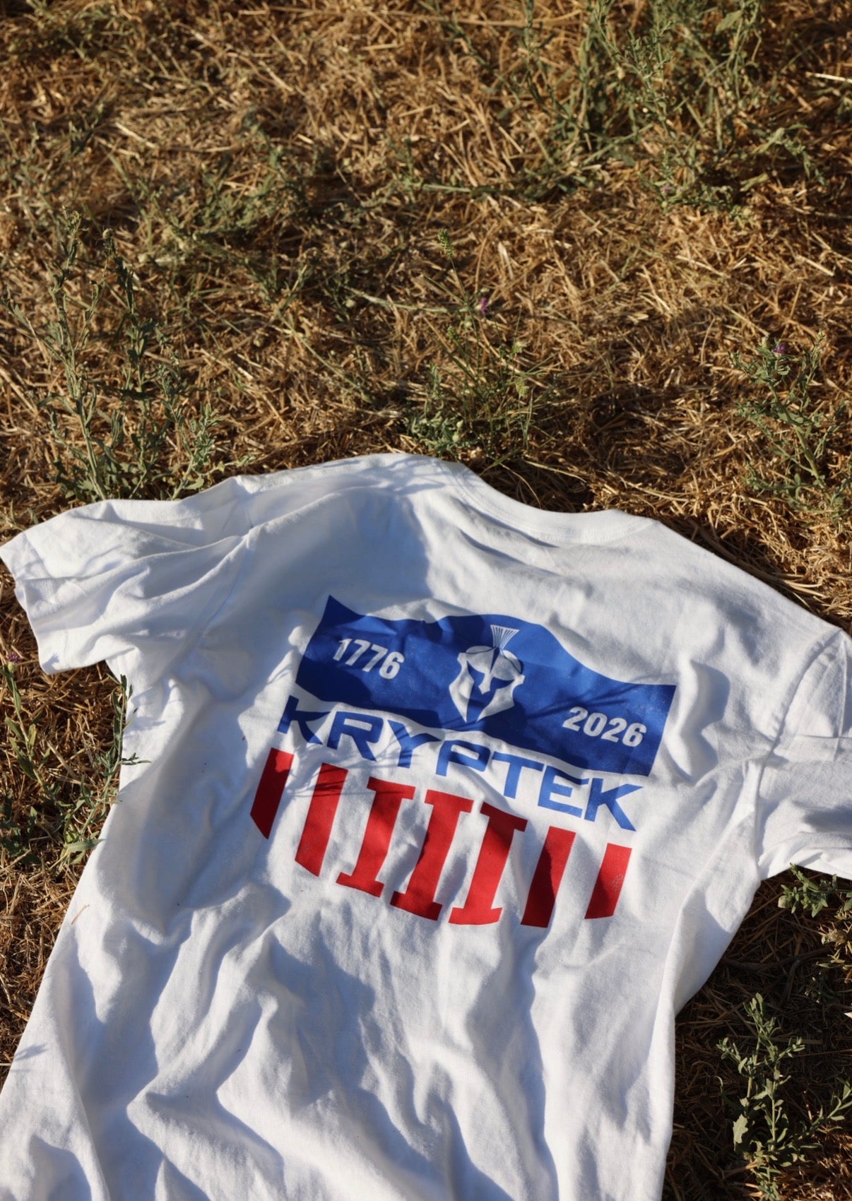 PREORDER-Kryptek America 250th Spartan Shield Shirt Tee White