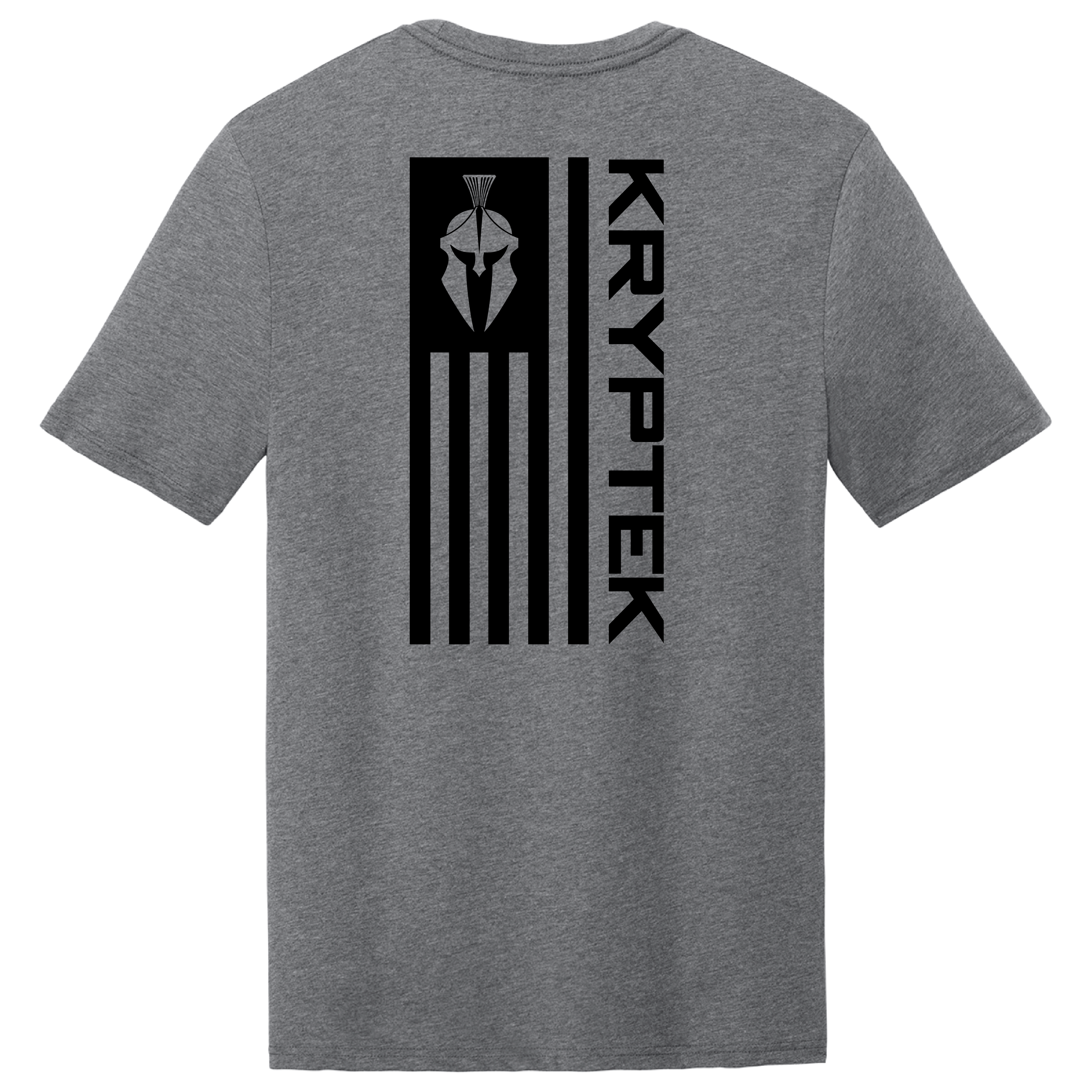 Kryptek Spartan Flag T-Shirt – Tactical American Flag Graphic Tee (Graphite Heather)