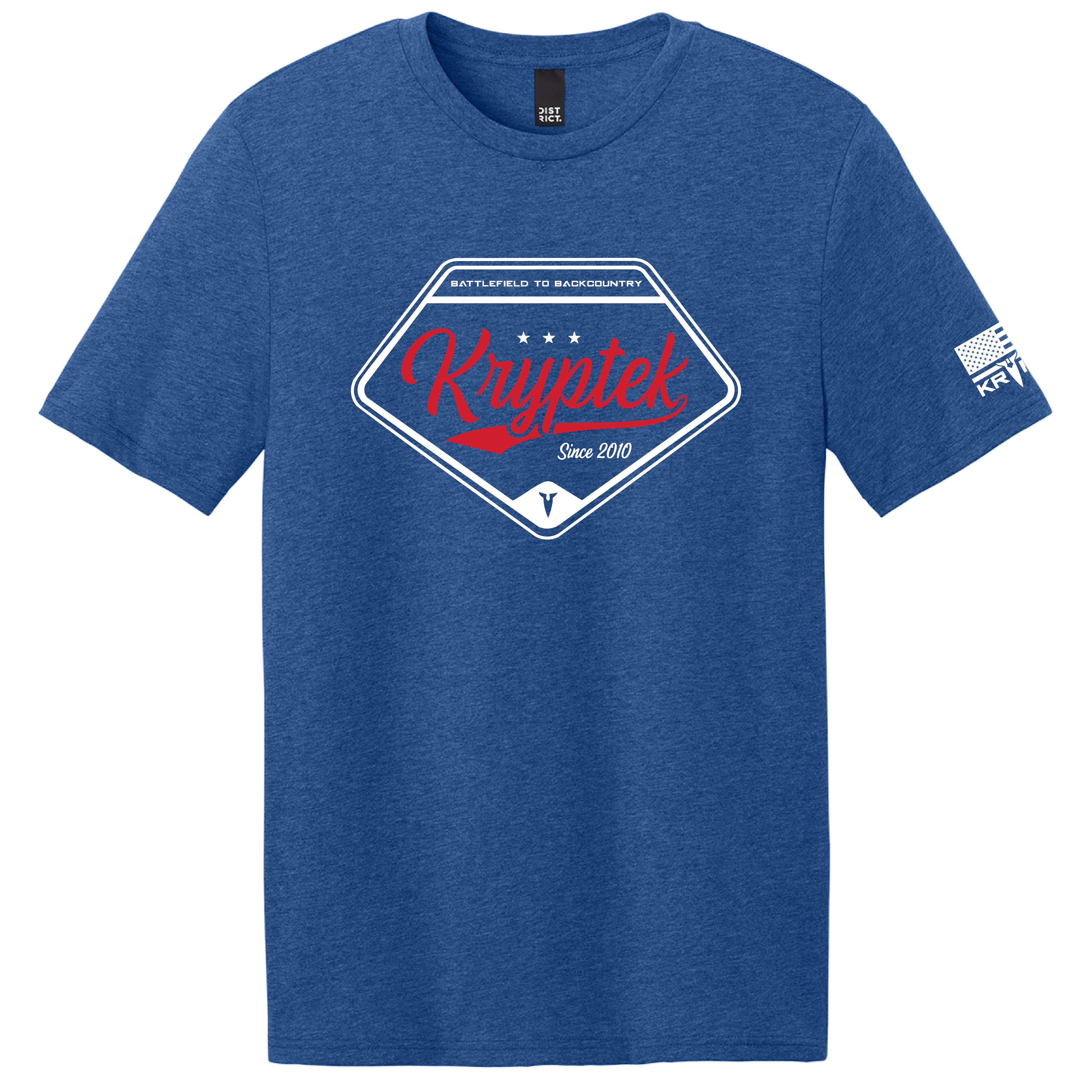 Kryptek Since 2010 Heritage T-Shirt – Americana Outdoor Graphic Tee (Royal Heather Blue)