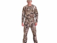 Lightweight camo long sleeve shirt built for performance in transitional seasons