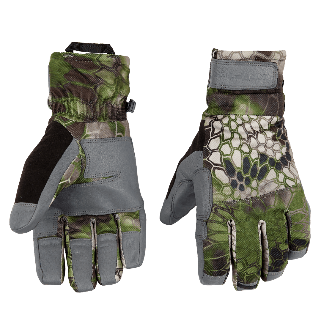 Faded Glory Kids' Camo Snow Gloves – Waterproof, Size S-M, Grey Polyester