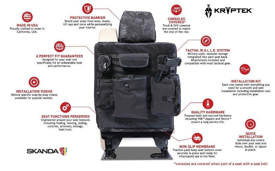 Tactical Series - Kryptek Custom Seat Covers - Kryptek