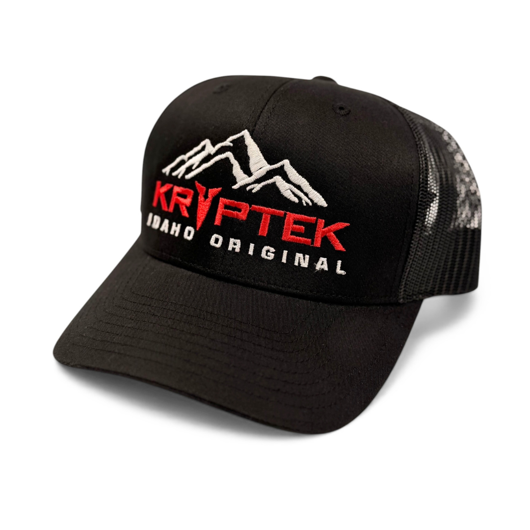 Kryptek Idaho Original Mountain Hat – Black Trucker Snapback