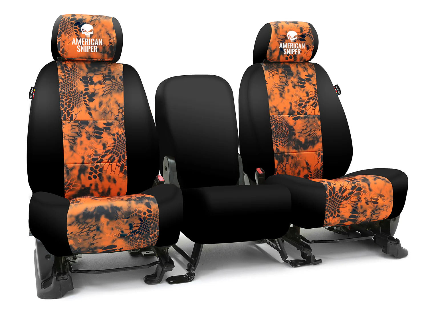 Custom Seat Cover Neosupreme Kryptek American Sniper Black Sides