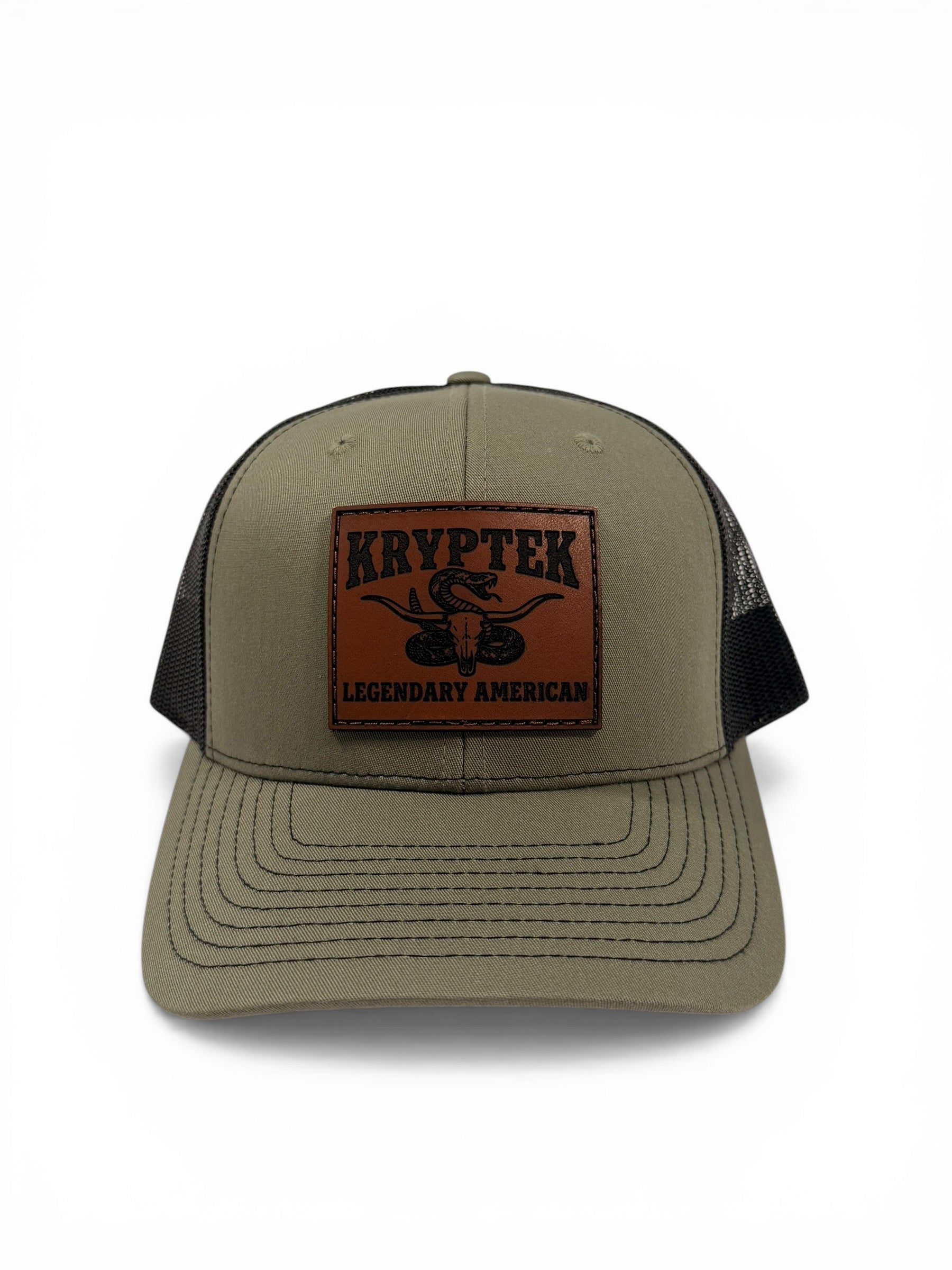 Kryptek Legendary American Hat – Richardson 112 Trucker (Olive / Black)