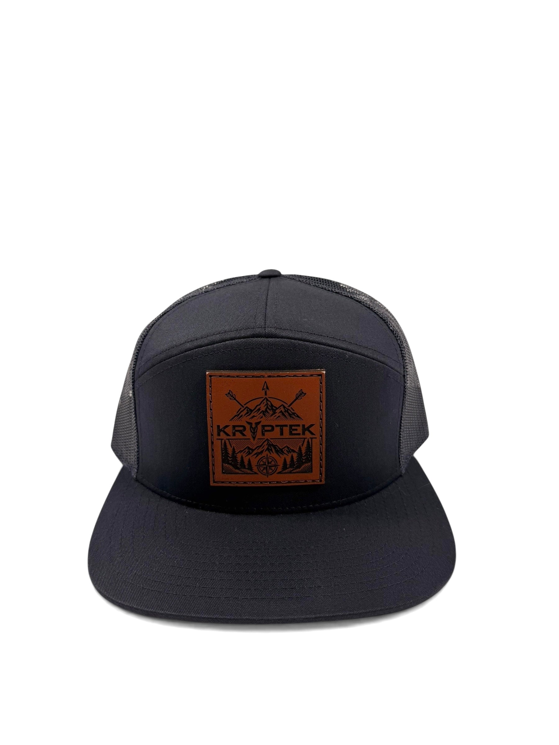 Kryptek Compass Mountain Leather Patch Hat – Richardson Flat Bill Snapback