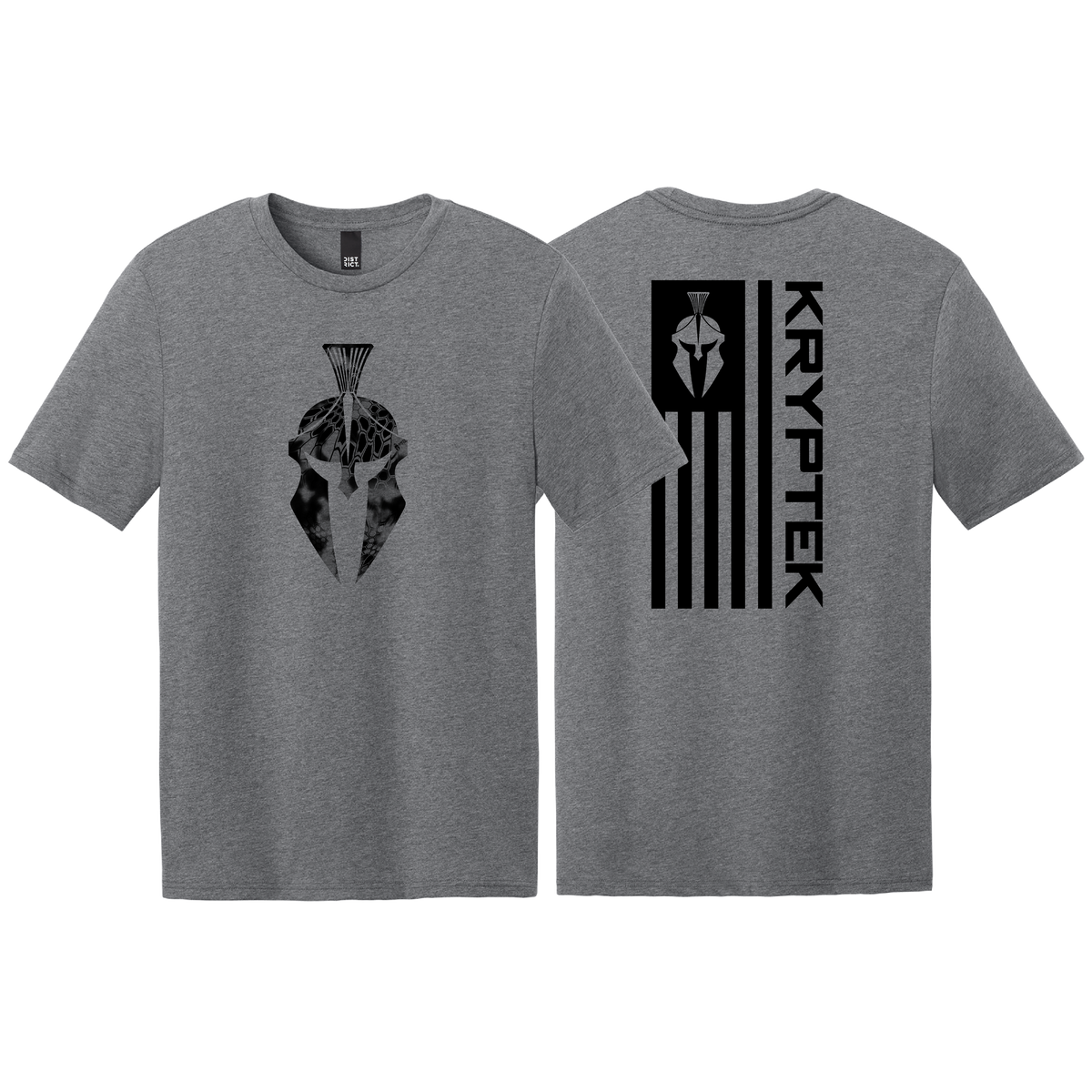 Kryptek Spartan Flag T-Shirt – Tactical American Flag Graphic Tee (Gra