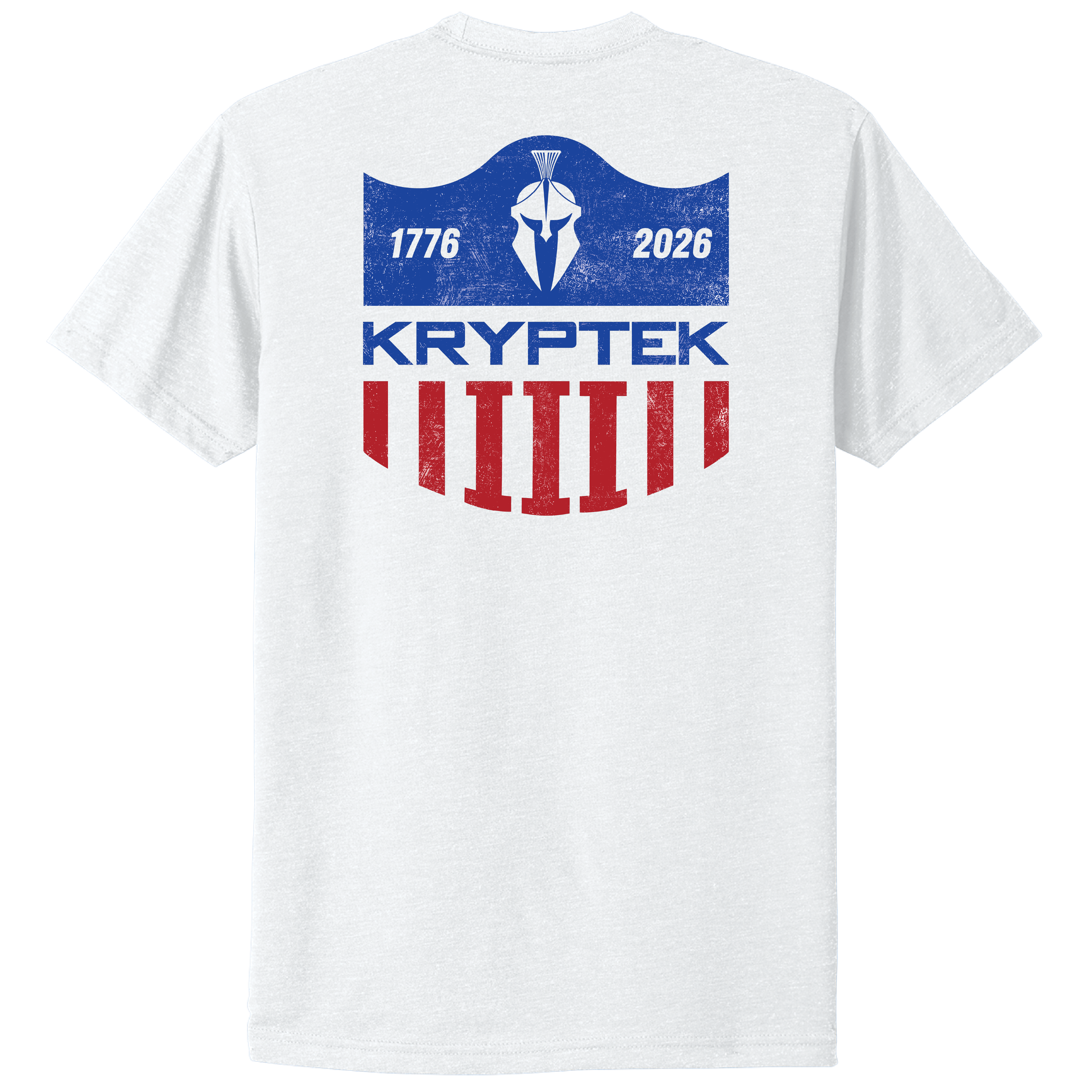 PREORDER-Kryptek America 250th Spartan Shield Shirt Tee White