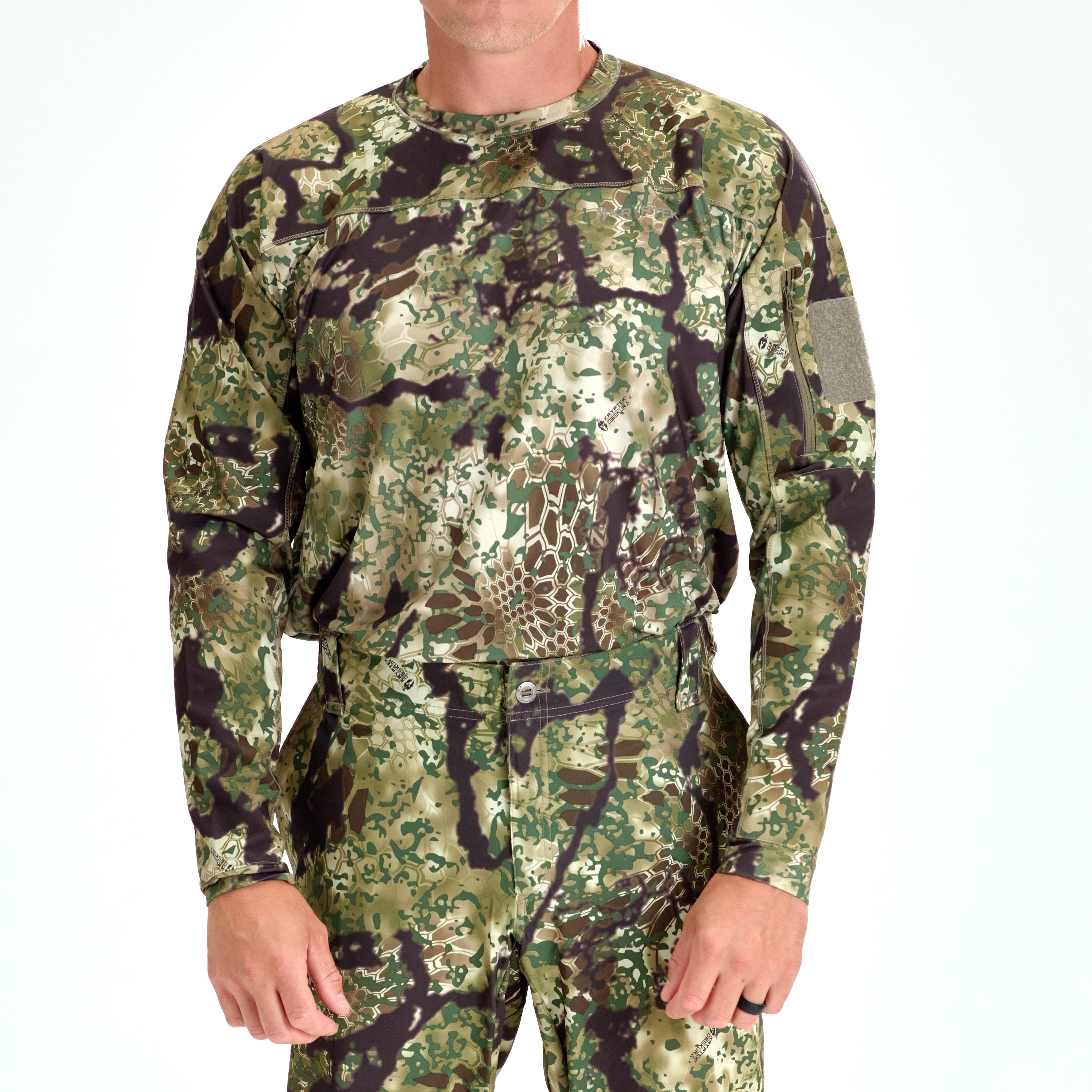 Kryptek Men's Men’s Valhalla 2 Long Sleeve Half Zip, Lightweight Camo Hunting Shirt Men’s Valhalla 2 Long Sleeve Half Zip, Lightweight Camo Hunting